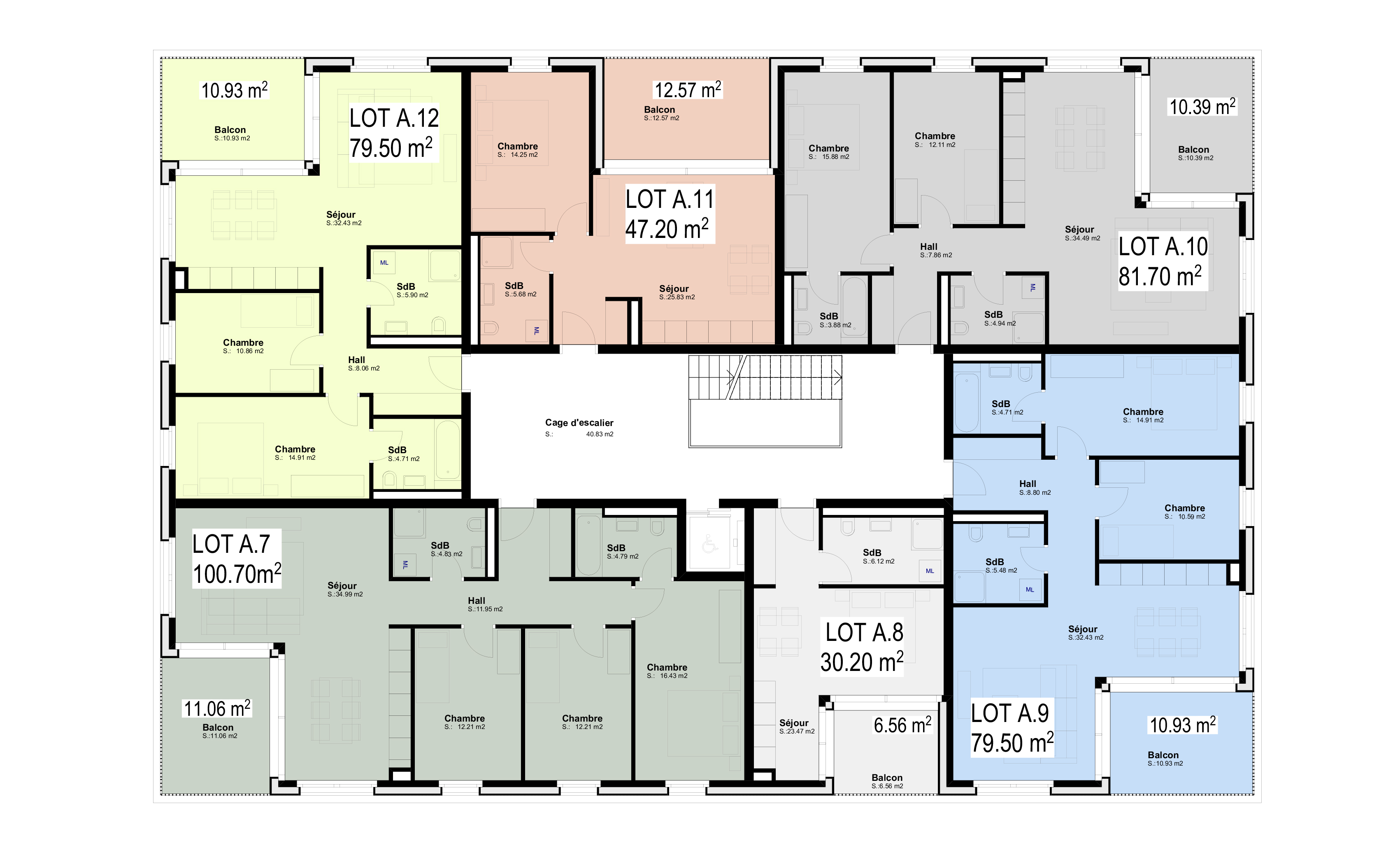 plan appartement etage